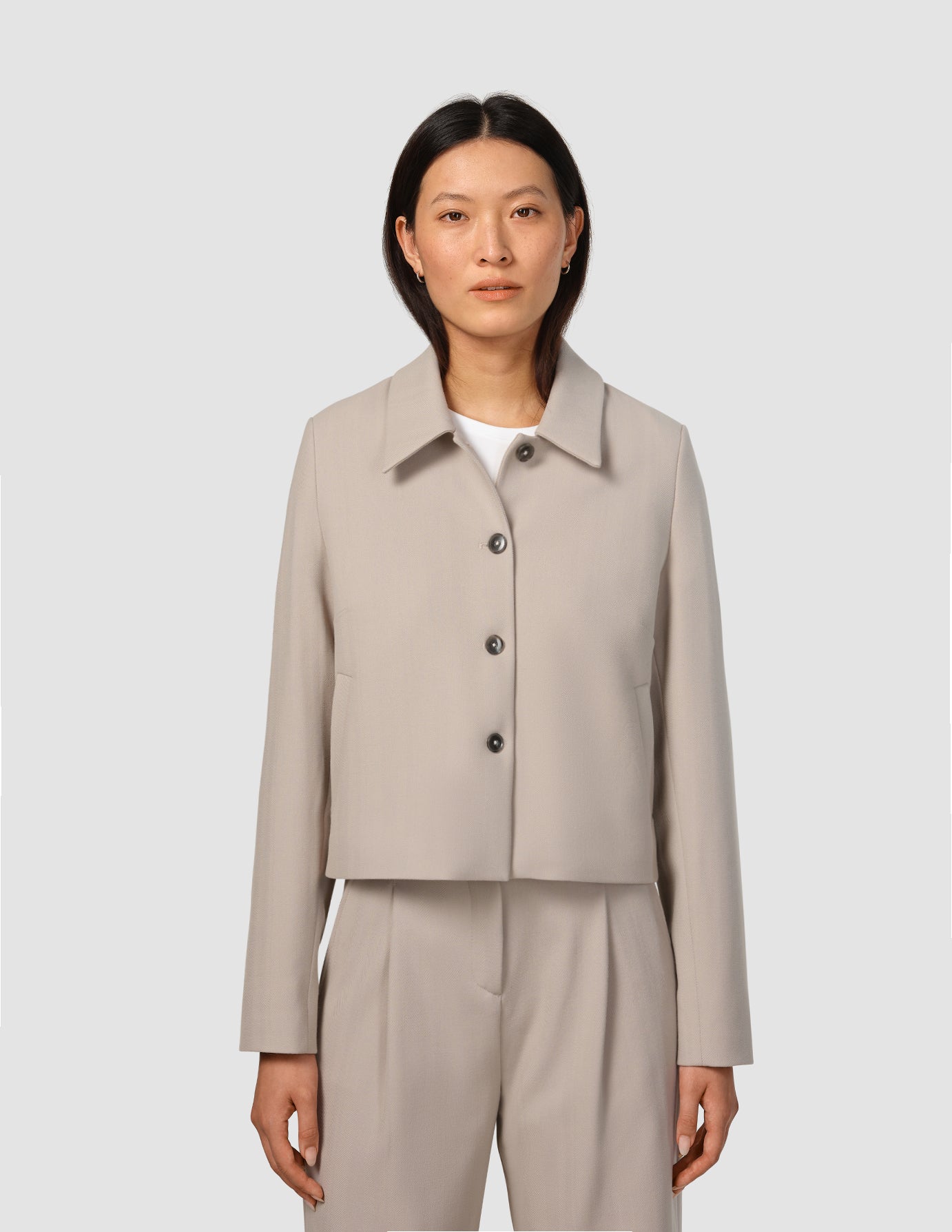 Serene Short Jacket Greige